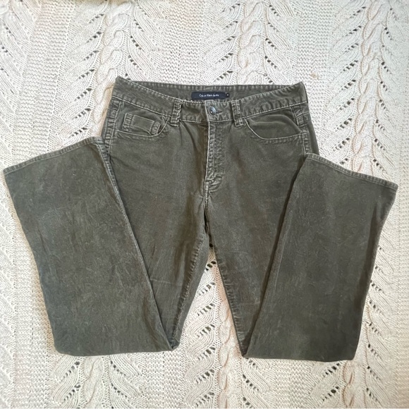 Calvin Klein Jeans Corduroy Pants Green Womens Size 10 - Picture 2 of 6